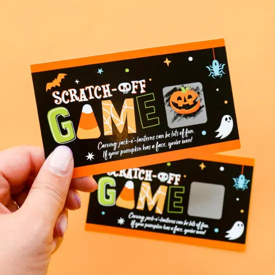 Big Dot of Happiness Jack-O'-Lantern Halloween - Kids Halloween Party Game Scratch Off Cards - 22 Count {3}