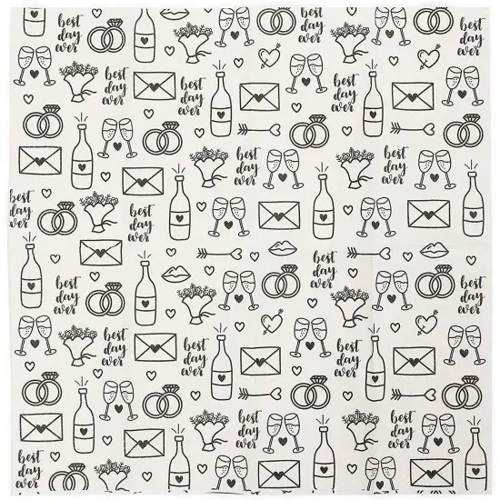 Wedding Theme Facial Tissues - 24 Pack 3-ply Travel Size Pocket Tissue Party Favors, 240 Count Total White {5}