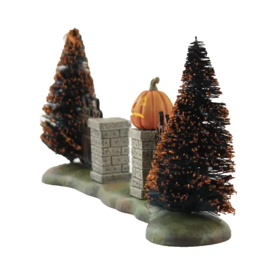 Department 56 Villages 3.75 In Halloween Gate Halloween Halloween Village , Halloween Decor Sisal Trees Multicolored {3}