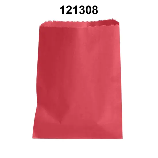 Vibrant Colored Paper Bags Compact 8 1/2" x 11" Red {3}