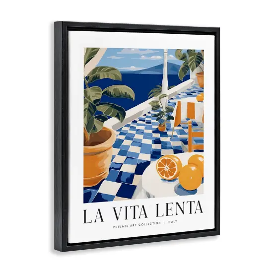 Stupell Industries Classic Italian Summer Sea Floating Frame By Lettered and Lined {9}