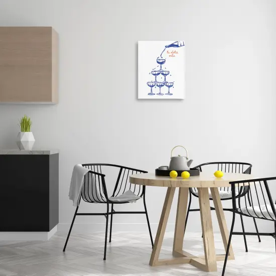 Stupell Industries Pouring Champagne Tower Canvas By Lettered and Lined {2}