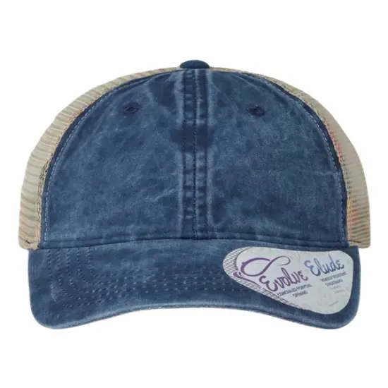Infinity Her&reg; Women's Washed Mesh Back Cap Navy/ Stripes {1}