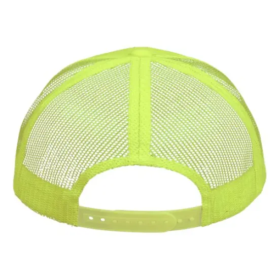 Valucap&reg; Mesh Back Trucker Cap Comfortable Breathable Fit Neon Yellow {2}