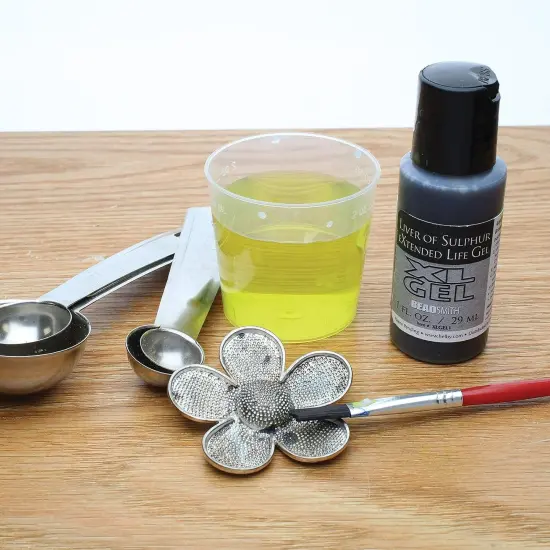 The Beadsmith XL Gel, Liver of Sulfur Extended Life Gel, 1 Fluid Ounce (29ml) Bottle, Apply a Patina Finish to Silver, Copper, and Other Metal for Oxidized Look on Art and Jewelry Projects {2}