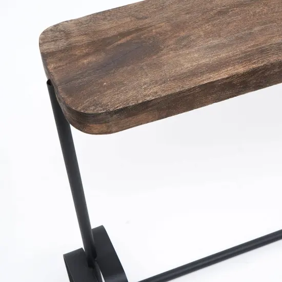 Wood & Iron Console Table {5}