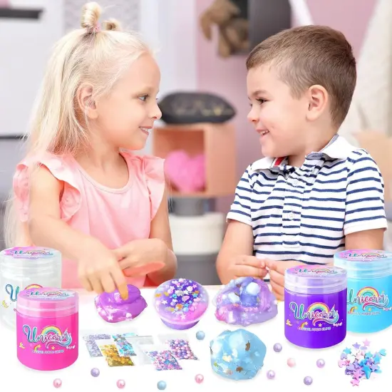 Unicorn Slime Kit with Glitter Add Ins {5}