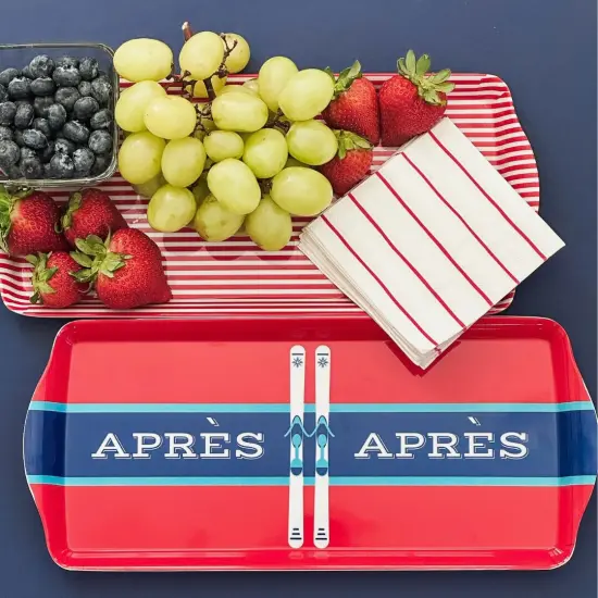 Apr&eacute;s Ski Melamine Serving Tray for Appetizers & Desserts {2}