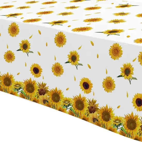 Sunflower Party Tablecloth Decorations {4}