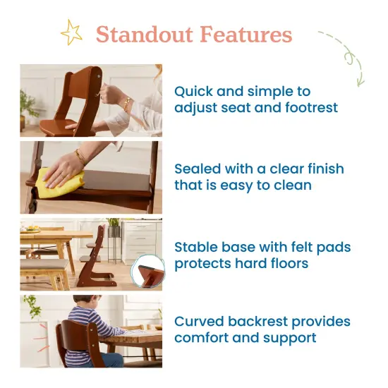 Grows with Me Chair, Transitional Chair Dark Walnut {4}