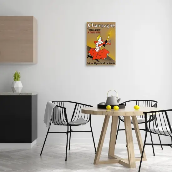 Stupell Industries Antique Champagne Bottle & Woman Canvas By Jean-Pierre Got {8}