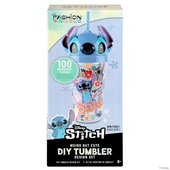 Fashion Angels: Disney Stitch - DIY Tumbler Design Kit - 16oz Cup, Decorate & Collage w/ 100 Stickers, Experiment 626 Character Lid & Straw, Kids 8+ {3}