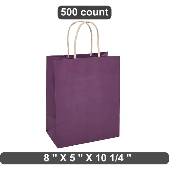 Durable Kraft Paper Tinted Bag 8" x 5" x 10.25" {1}