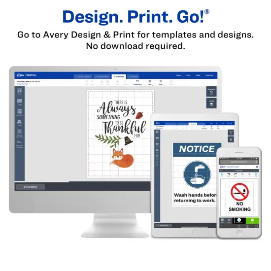 Avery Matte White Rectangle Labels, 10" x 7.5" {6}