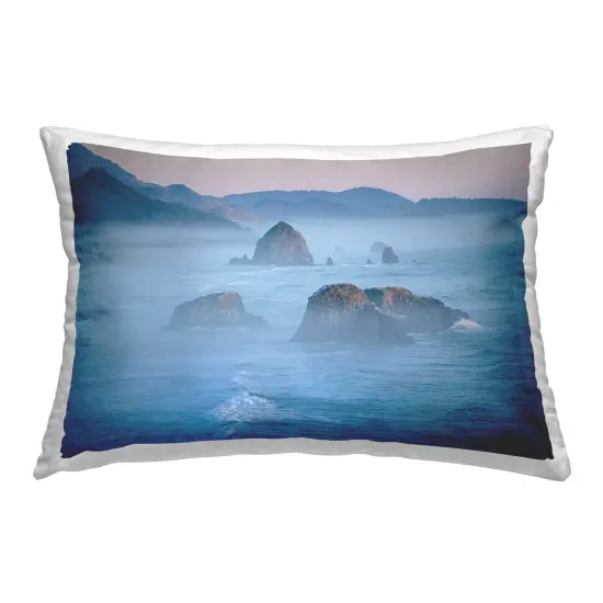 Rocks Protruding from Sea Decorative Printed Throw Pillow Design by Marty Hulsebos, 14 x 7 x 20 {1}