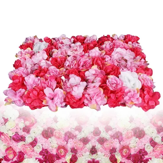 6pcs Artificial Wedding Silk Flower Wall Decor Background Rose Hydrangea Panels {3}