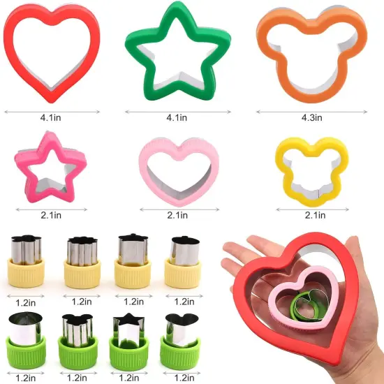 Sandwich Cutter for Kids 18 Pcs Stainless Steel Mickey Mouse Heart Star {4}