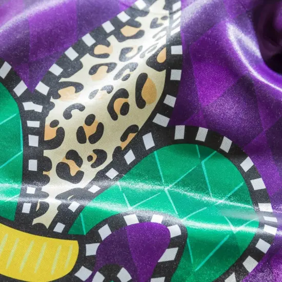 Animal Print Fleur De Lis Mardi Gras Garden Flag 2 Sided {4}