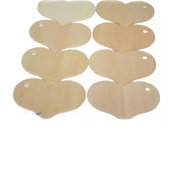 Kitcheniva 175 Pcs Wood Heart Tags Wedding Favor Tags Wood Heart Gift Tag Crafts {5}