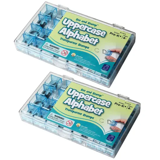 See and Stamp&trade; Transparent Stamps , 5/8" Uppercase Alphabet, 2 Sets {1}