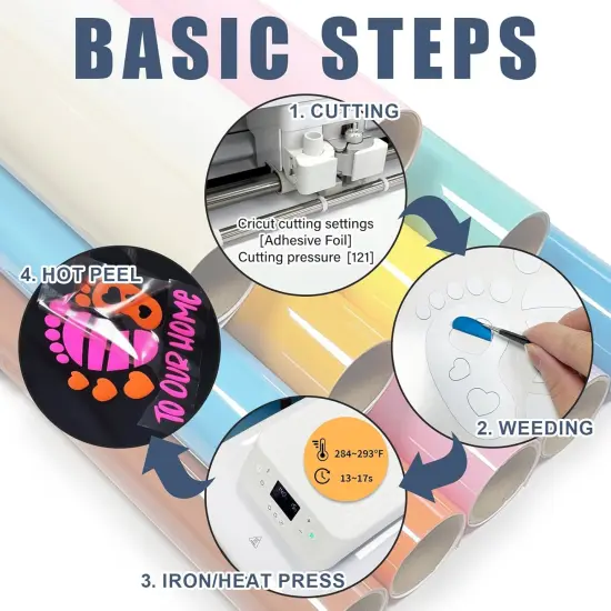 Puff Vinyl Heat Transfer, 12Pcs 12&rdquo;X10&rdquo; 3D Puff Heat Transfer Vinyl Sheets {3}