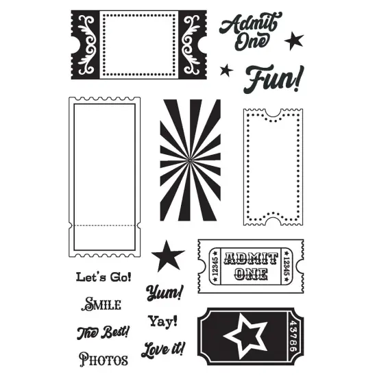 Fun Time Photopolymer Stamps-Tickets {3}