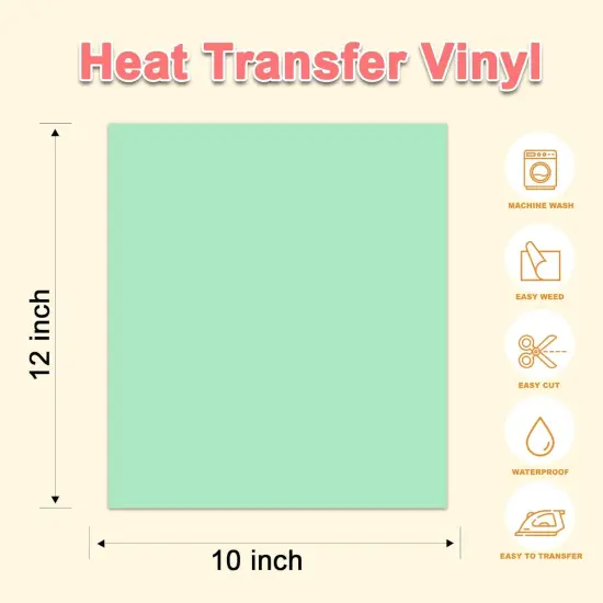 12Pcs -Puff Vinyl Heat Transfer 12x10Inch, Puff Vinyl Heat Transfer for Tshirts {3}