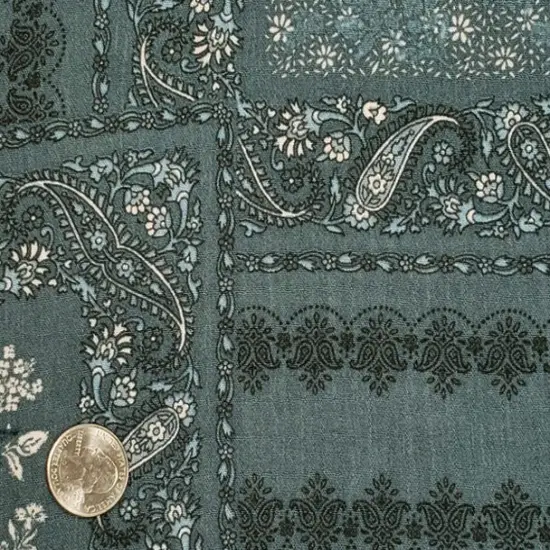 1 Yard Agave Green Rayon Crinkle Fabric Lightweight and Breathable Material for Dresses Blouses and Skirts 50/52 Inch Width {3}