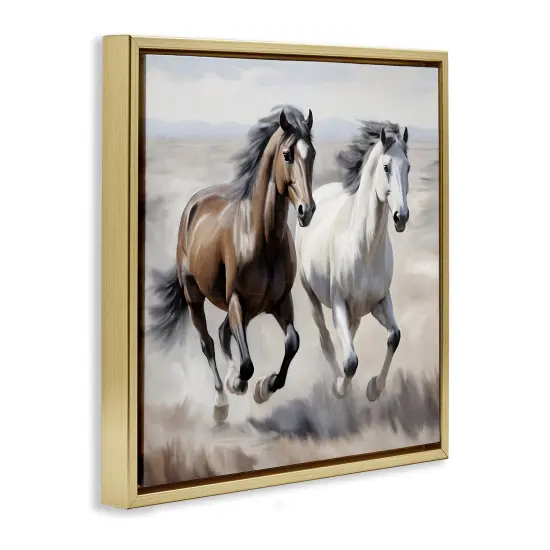 Stupell Industries Wild Run Horse Pair Floating Frame By Kim Allen {3}