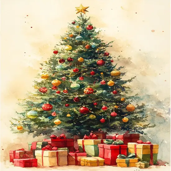 5D Christmas Tree Diamond Painting Kits for Adults (12x16 inch) {1}
