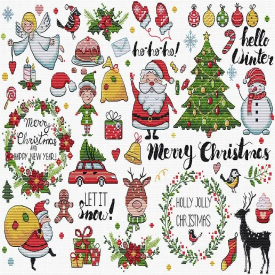 Christmas Sampler L9928 Counted Cross Stitch Kit {1}