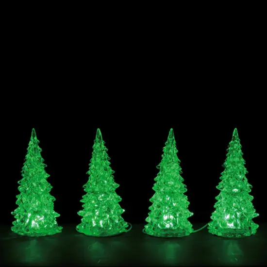 Lemax 3 Color Crystal Lighted Tree - 4 Piece Set {1}