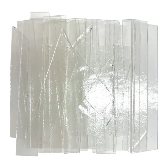 2 LB COE 96 Clear Glass Scraps - System 96 Fusing Glass Scraps Strips {1}