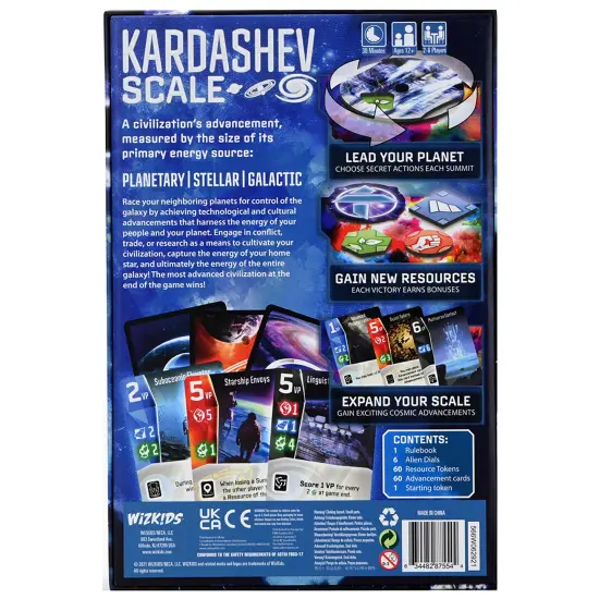 Kardashev Scale - Civilization Advancement Game, WizKids, Ages 12+, 2-6 Players, 30 Min {3}