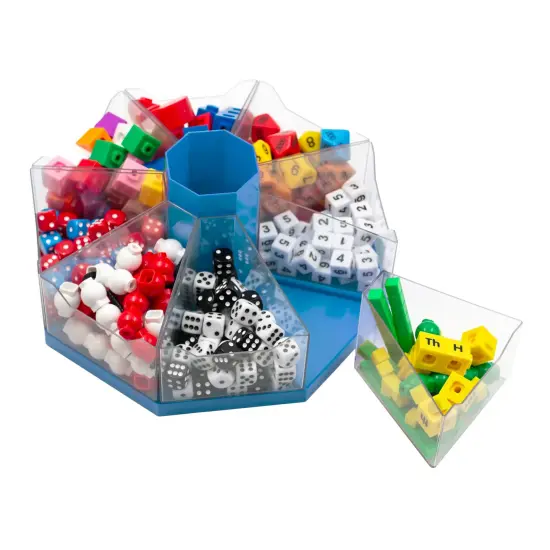 Junior Learning: Classroom Caddie - Blue - 360 Spinning Class & Desk Organizer, Holds 8 Removable Compartment Trays, Store Art & Writing Supplies {5}