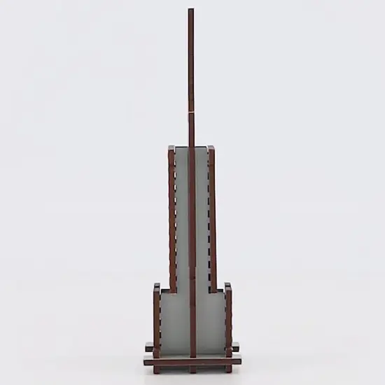 Little & Wood: Woodlet: Medium - Empire State Building - Grey, 3D Wooden Kit-Set, New York Landmark Puzzle, Pop Build Fun, Easy Assembly, Ages 6+ {5}