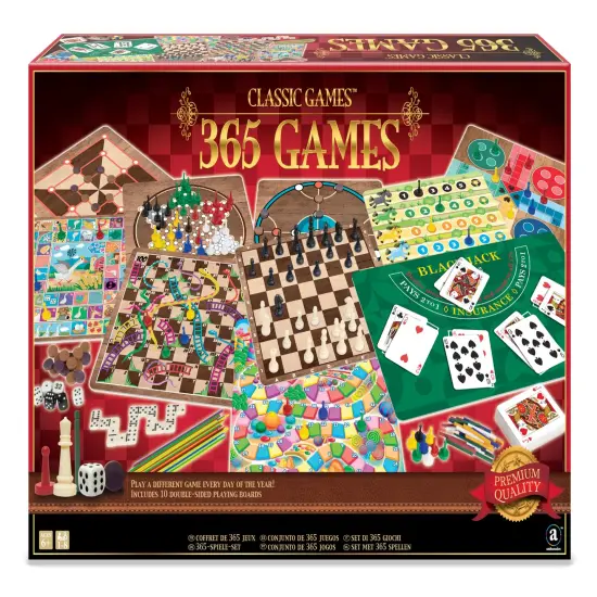 Merchant Ambassador: 365 Games - Classic Strategy Board & Card Games, All-In-1 Box, Traditional Game for Each Day of Year, Family Ages 6+, 1-8 Players {4}