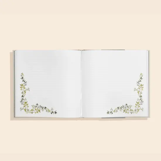 Paige Tate & Co. Wedding Guest Book - Cloth Bound Cover, Foil Accents & Hand-Drawn Illustration, Acid-Free Archival Paper, Flat-Lay Design, Heirloom {4}