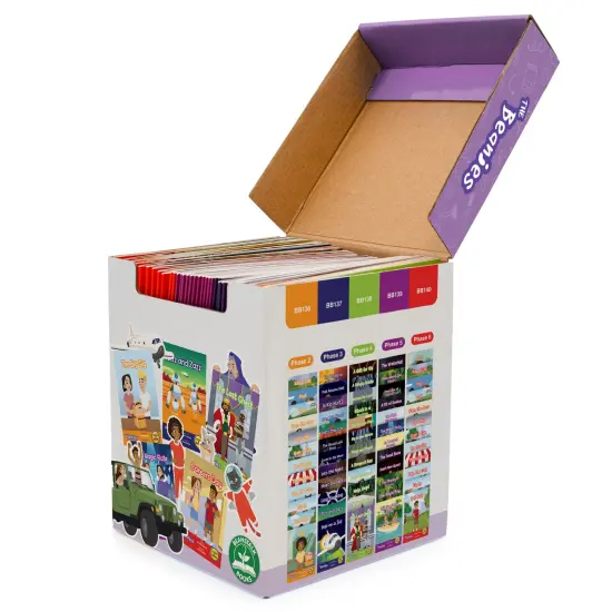 Junior Learning: The Beanies Diversity - Boxed Set - Hi-Lo Decodables, 60 Book Library, Phases 2-6, Week-By-Week Progression, Kids Reading Development {4}