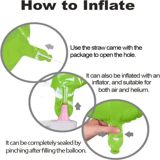 Helium Number Balloons 0-9 Lime Giant Digital 9th Foil(Lime Green) {3}