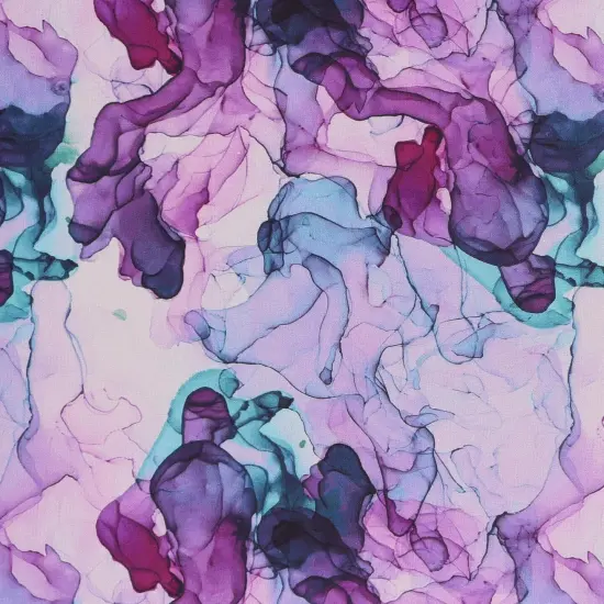 Mook Fabrics Smoke Print Cotton Fabric [108 in. Wide] - By The Yard Purple/Teal {1}