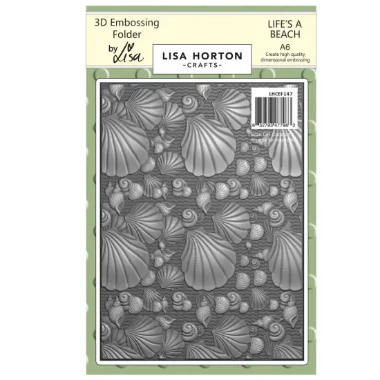 Lisa Horton Crafts Embossing Folder-Life's A Beach {1}