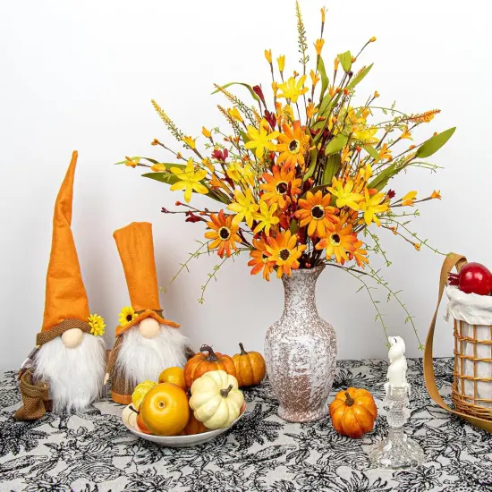 12 PCS Fall Flower Picks - 17 Inches {4}