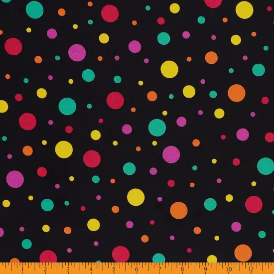 Mook Fabrics Stipple Dotted Cotton Fabric [108 in. Wide] - By The Yard Caviar {3}