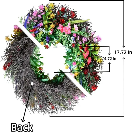 Spring Daisy and Lavender Wreath {2}