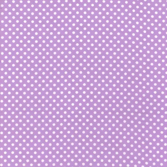 Mook Fabrics Polka Dot Flannel Fabric [43 in. Wide] - By The Yard Lilac/White {1}