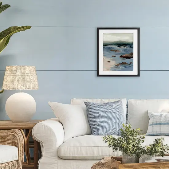 Stupell Industries Abstract Crashing Tides Framed Print Under Glass, design by Jacob Q {2}