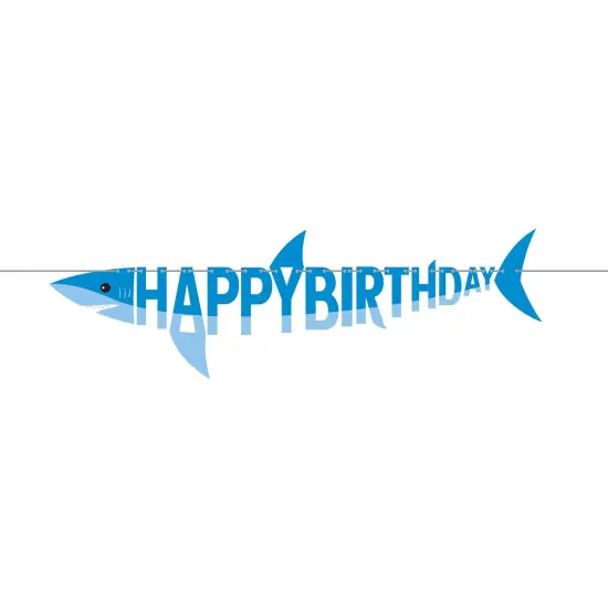 Shark Party Birthday Banner - 1ct {1}