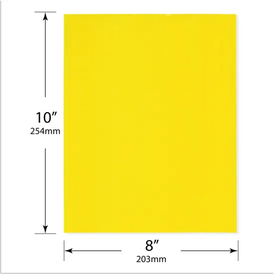 Plymor 8" x 10", Yellow 2 Mil Flat Open Plastic Poly Bags {3}