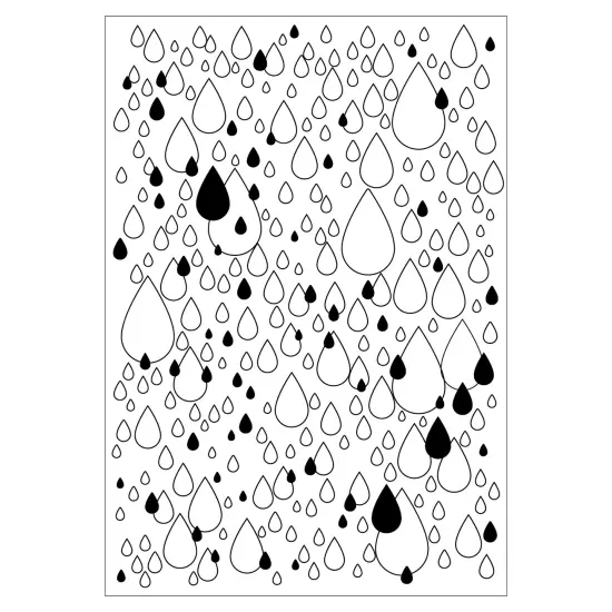 Sizzix A5 Clear Stamps Set by Stacey Park-Drip, Drip, Drop {6}